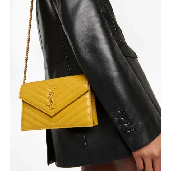 Wholesale โค๏ธ Saint Laurent Cassandre Leather Wallet On Chain ๐คฉ