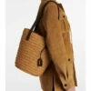 Deals ✨ Saint Laurent Panier Small Raffia Bucket Bag 👍