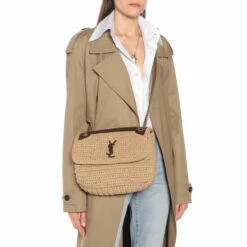 Cheapest 🛒 Saint Laurent Niki Medium Raffia Shoulder Bag ⭐