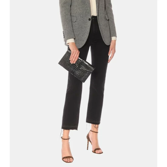 Best Sale π Saint Laurent Uptown Embossed Leather Clutch βοΈ