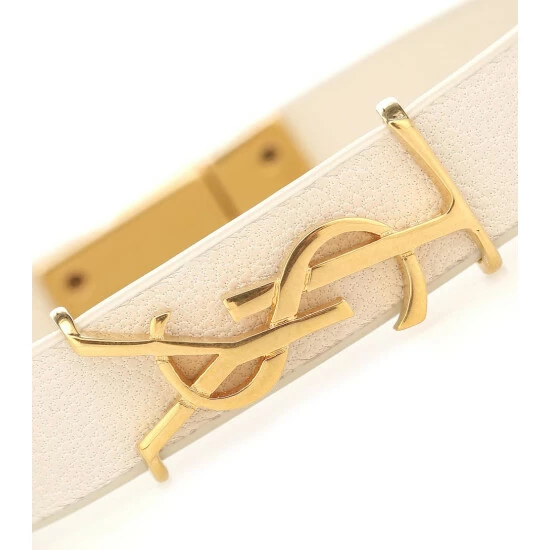New ๐งจ Saint Laurent Monogram Leather Bracelet ๐ - Image 3