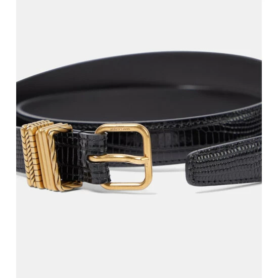 Promo ๐ Saint Laurent Lizard-effect Patent Leather Belt ๐ - Image 2