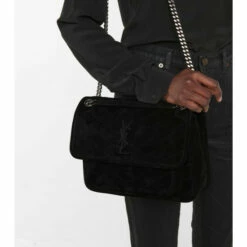 Top 10 😀 Saint Laurent Niki Medium Suede Shoulder Bag 🥰