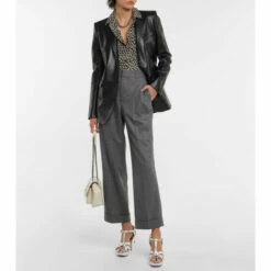 Budget 🛒 Saint Laurent Tribute 105 Metallic Leather Platform 🩴 Sandals ⭐