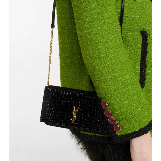 Best reviews of 👏 Saint Laurent Croc-effect Leather Wallet On Chain 🛒 - Image 2