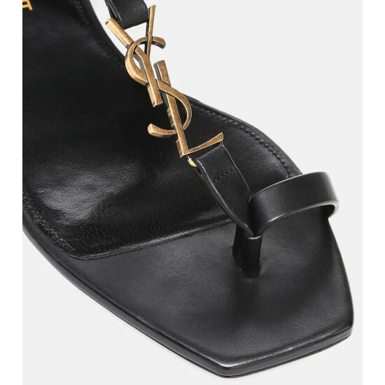 Hot Sale ✨ Saint Laurent Cassandra Leather 🩴 Sandals ⭐ - Image 5