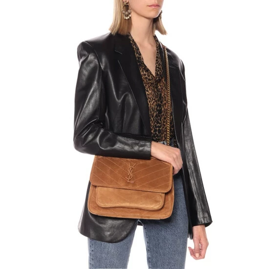 Best deal π Saint Laurent Niki Medium Suede Shoulder Bag π€©