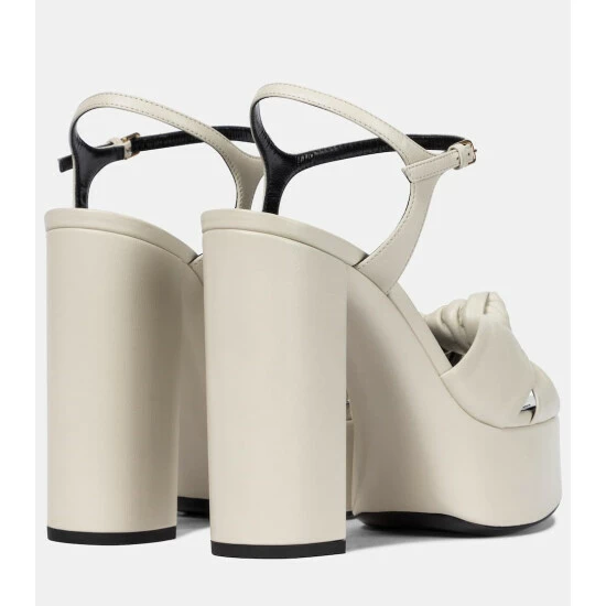 Deals ✨ Saint Laurent Bianca 125 Leather Platform 🩴 Sandals 🔔 - Image 2