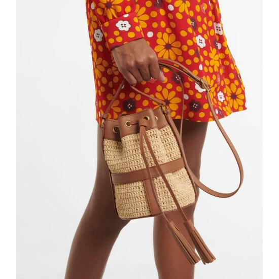 Wholesale 😀 Saint Laurent Small Raffia Bucket Bag 😀