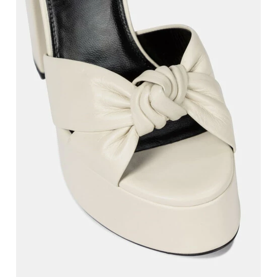 Deals ✨ Saint Laurent Bianca 125 Leather Platform 🩴 Sandals 🔔 - Image 5