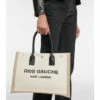 Hot Sale 🛒 Saint Laurent Rive Gauche Canvas Tote 😀
