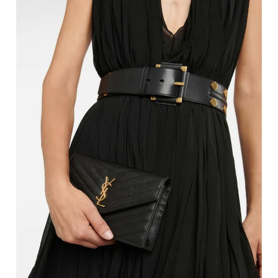 Best reviews of ๐ Saint Laurent Envelope Leather Clutch ๐