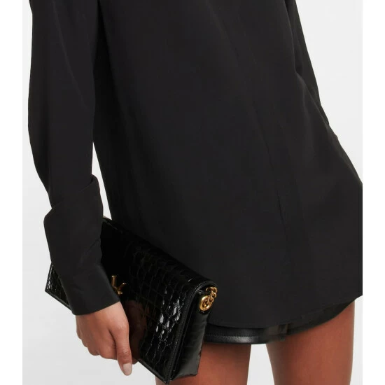 New 😉 Saint Laurent Silk Crêpe De Chine 👚 Shirt 😀 - Image 4