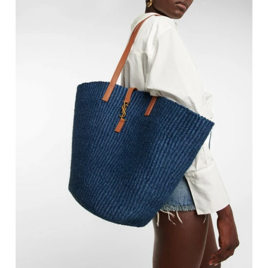 Best Pirce ๐ Saint Laurent Panier Souple Raffia Tote Bag โค๏ธ