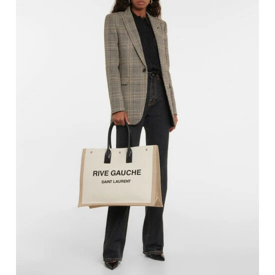 Hot Sale 😀 Saint Laurent Rive Gauche Canvas Tote 🌟 - Image 4