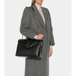 Budget 😉 Saint Laurent Loulou Large Leather Shoulder Bag ⌛