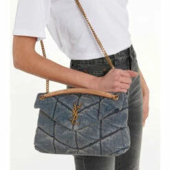 Flash Sale 🥰 Saint Laurent Loulou Puffer Small Denim Shoulder Bag 🥰