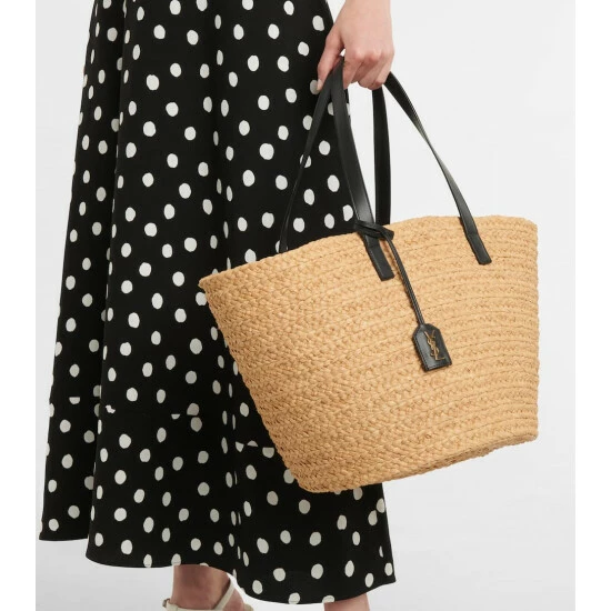 Best Sale ๐ Saint Laurent Panier Medium Raffia Tote ๐