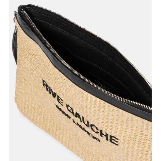 Outlet โญ Saint Laurent Rive Gauche Raffia Pouch โจ - Image 2