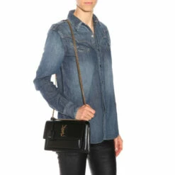 Wholesale 🧨 Saint Laurent Medium Sunset Monogram Leather Shoulder Bag 🛒