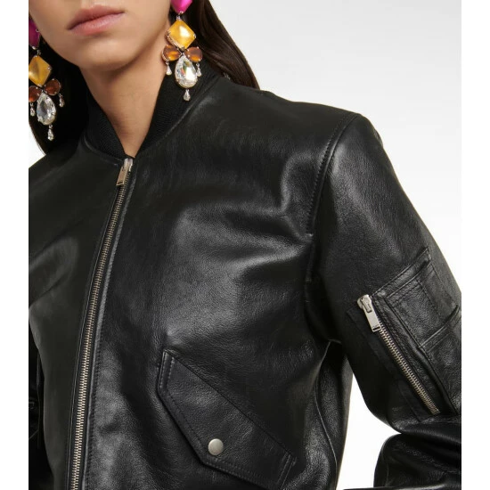 Cheap 😉 Saint Laurent Leather Jacket 🔔 - Image 3