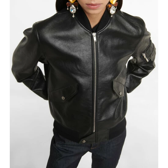 Cheap 😉 Saint Laurent Leather Jacket 🔔 - Image 4