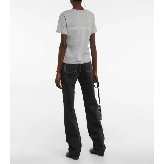 Best reviews of ๐งจ Saint Laurent Logo Cotton Jersey T-shirt ๐ - Image 2