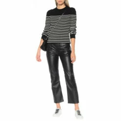 Cheapest 🥰 Saint Laurent Striped Cotton And Wool Sweater 🌟