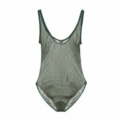 Outlet 👏 Saint Laurent Logo Mesh Bodysuit 💯