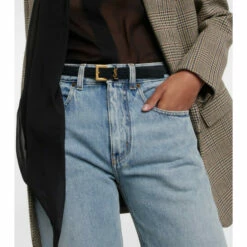 Buy 😀 Saint Laurent Cassandre Suede Belt 🛒