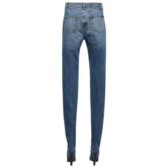 Outlet π Saint Laurent High-rise Denim Pantaboots (FR36/shoe 37) π