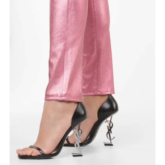 Best Pirce 👍 Saint Laurent Opyum Leather 🩴 Sandals 🤩 - Image 3