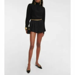 New 🥰 Saint Laurent Blade Leather Slingback Flats 🧨