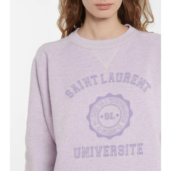 Promo 🔔 Saint Laurent Logo Cotton Sweatshirt 👍 - Image 3