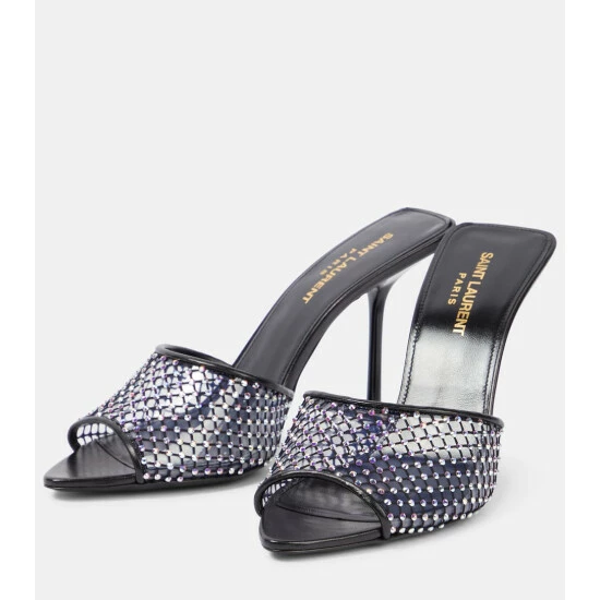 Top 10 💯 Saint Laurent Luz Embellished Mules ❤️ - Image 4