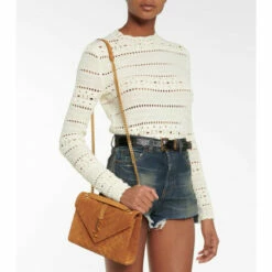 Discount ✨ Saint Laurent Envelope Medium Suede Crossbody Bag 🤩