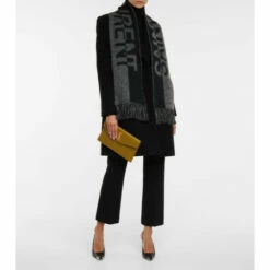 Buy 😀 Saint Laurent Logo Wool, Alpaca And Mohair-blend Scarf 🧨