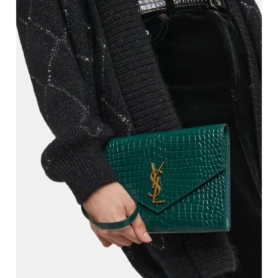 Buy ๐ Saint Laurent Monogram Leather Clutch ๐งจ
