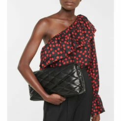 New 🔔 Saint Laurent Sade Puffer Quilted Leather Clutch 😉