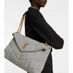 New 😍 Saint Laurent Loulou Medium Denim Shoulder Bag 😉