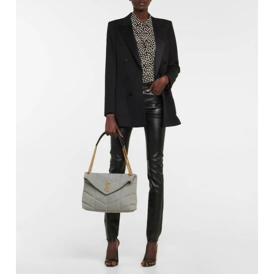 New 😍 Saint Laurent Loulou Medium Denim Shoulder Bag 😉 - Image 4