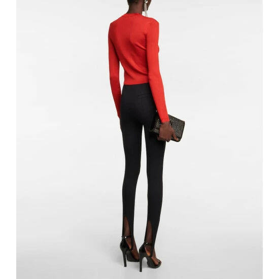 Deals 😍 Saint Laurent Ribbed-knit Logo Sweater ❤️ - Image 2