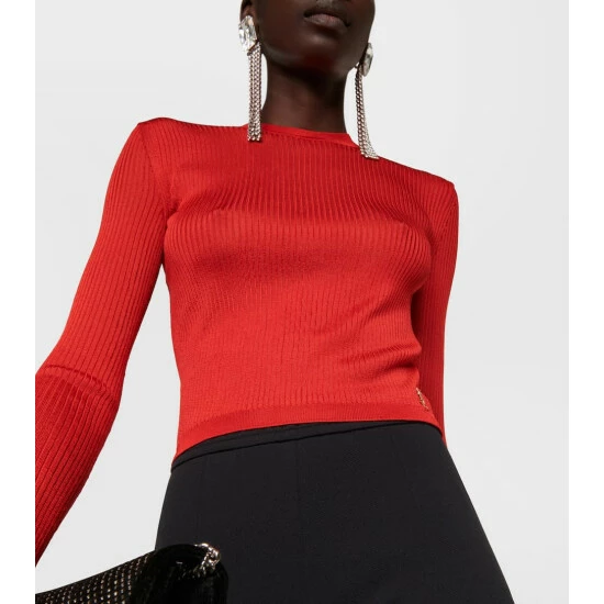 Deals 😍 Saint Laurent Ribbed-knit Logo Sweater ❤️ - Image 3