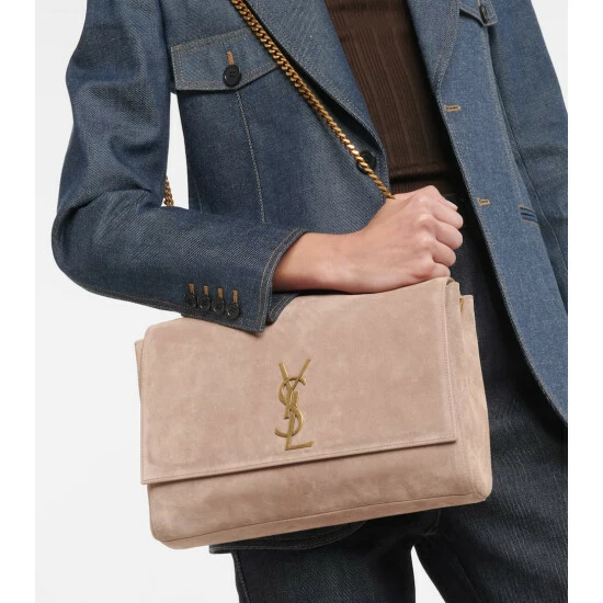 Deals โ๏ธ Saint Laurent Kate Reversible Suede And Leather Shoulder Bag ๐