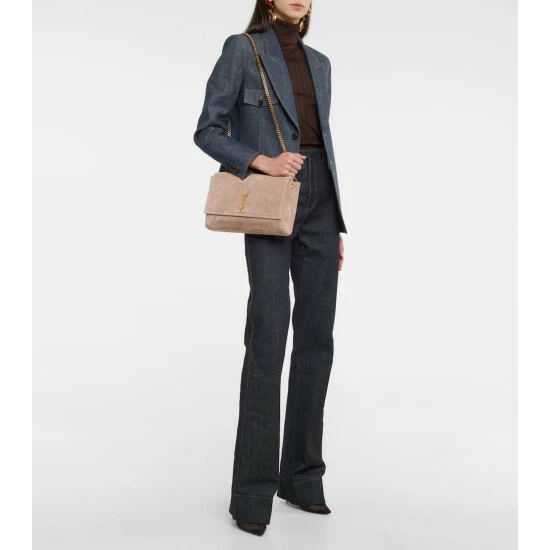 Deals โ๏ธ Saint Laurent Kate Reversible Suede And Leather Shoulder Bag ๐ - Image 4