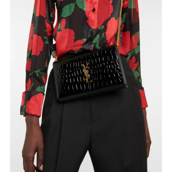 Deals โค๏ธ Saint Laurent Katie Mini Patent Leather Wallet On Chain ๐ฏ