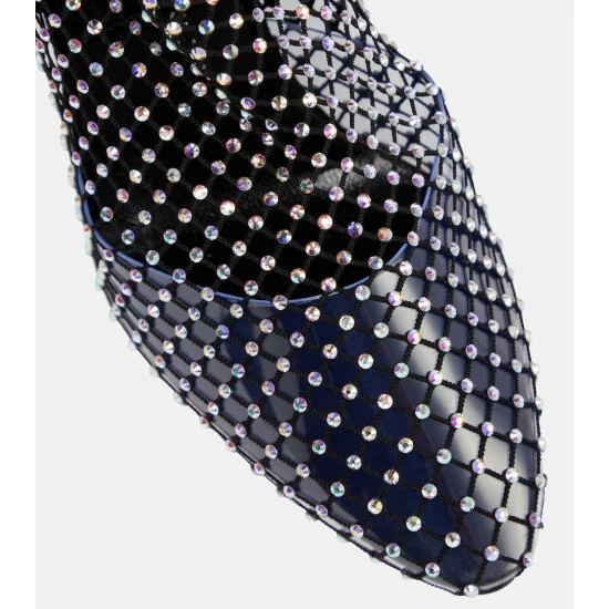 Discount 💯 Saint Laurent Embellished Mesh Knee-high 🥾 Boots 👍 - Image 5