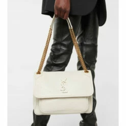 New 👍 Saint Laurent Niki Medium Leather Shoulder Bag 🎁