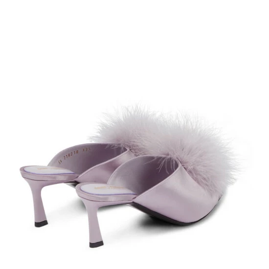 Outlet ๐ Saint Laurent Mae Silk Satin Mules ๐ - Image 2