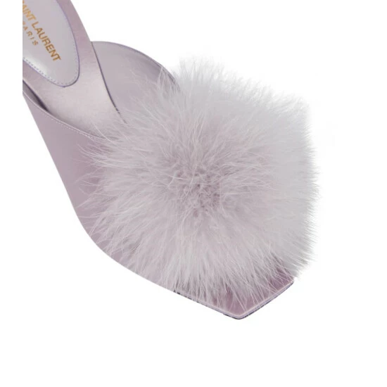 Outlet ๐ Saint Laurent Mae Silk Satin Mules ๐ - Image 5